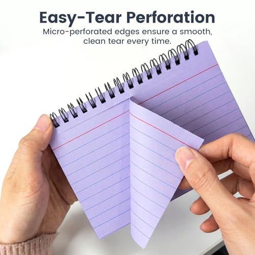 Koogel 400PCS Index Cards, 4x6 Large Index Cards with Key Rings for School, Flashcards Heavy Note Card with Waterproof Covers for Studying Learning College Office Home Supplies, 8 Colors