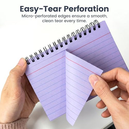 Koogel 400PCS Index Cards, 4x6 Large Index Cards with Key Rings for School, Flashcards Heavy Note Card with Waterproof Covers for Studying Learning College Office Home Supplies, 8 Colors