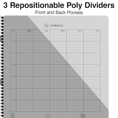STAPLES Premium 3‑Subject Notebook, 8.5” x 11”, College Ruled, 150 Sheets, Blue - size: 3 Pack