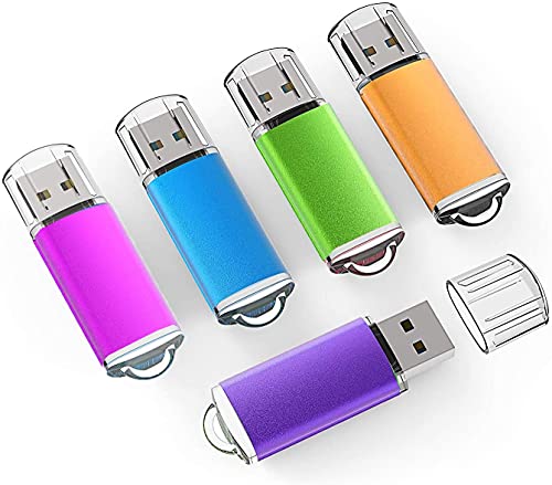 K&ZZ 5 Pack 64GB Flash Drive 64 GB USB Flash Drives USB 2.0 Thumb Drive Gig Zip Drive Stick 64G Flash Memory Stick Jump Drives for PC Laptop, Multicolored - color: Multicolored (5 Pack), size: 64GB 2.0