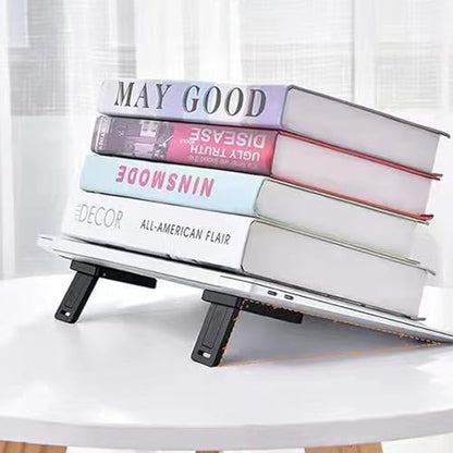 Portable Adjustable Tablet & Laptop Stand, Foldable Ergonomic Holder for Desk, Lightweight Aluminum/Metal for iPad, Phone, Notebook