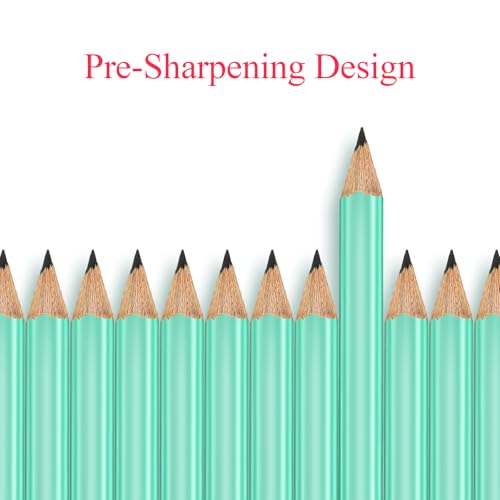 Outus 72 Pieces Golf Pencils Half Pencils with Eraser Mini Bulk Short #2 HB Pre Sharpened for Bridal Shower Wedding Office(Sage Green) - color: Sage Green