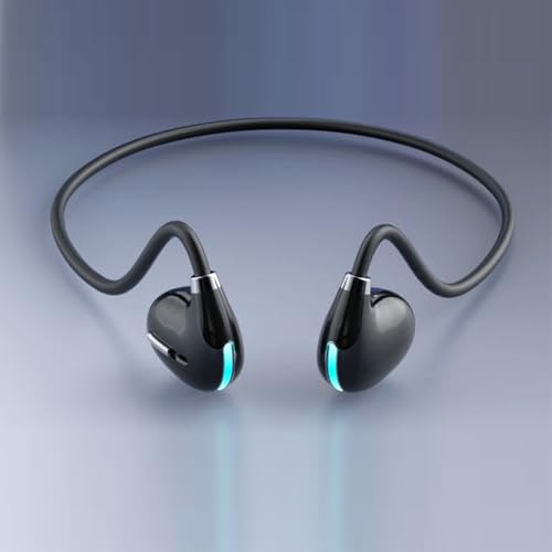 Open Ear Air Conduction Wireless Bluetooth Headphones Lightweight Pain-Free Design with Active Noise Cancellation IPX4 Waterproof Clear Calls for Sports Work and Outdoor Activities-Black - color: F8 Black