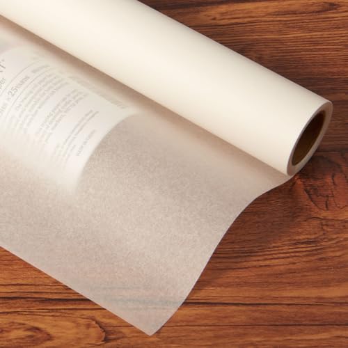 SEMLEART Tracing Paper Roll,17.5-inch x 50yard，White Translucent Vellum,Pattern Paper for Sewing, Drawing, Sketching, Gift Wrapping - color: 01-White, size: 17.5-inch x 50yard Roll