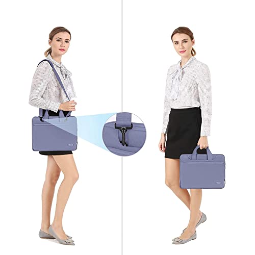 MOSISO 360 Protective Laptop Bag 13.3 inch, 13-14 inch Computer Bag Compatible with MacBook Air 13 inch/Pro 13 inch/Pro 14 inch,HP,Dell,Notebook, Laptop Carrying Case with Strap&Handle, Lavender Gray - color: Lavender Gray, size: 13.3 inch