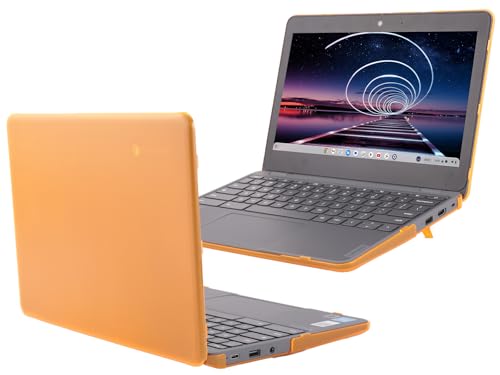 mCover Hard Case ONLY Compatible for 2024~2025 11.6" Lenovo 100E Chromebook Gen 4 (with Intel CPU and Model# 83G*) Laptop Computer (NOT Fitting Any Other Lenovo Models) - Orange - color: Orange