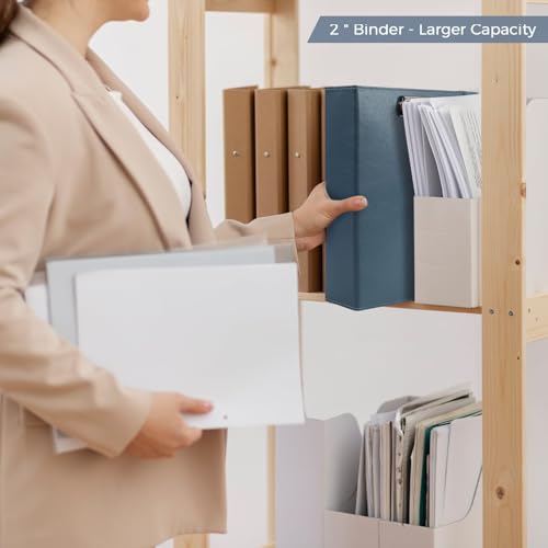 SKYDUE 3 Ring Binder with Clipboard, 2 Inch Heavy Duty Binder, PU Clipboard Binder with Notepad & 5 Dividers with 10 Pockets, Labels, Clipboard Folder Great for School Office(Fit Letter Sized Paper) - color: Blue, size: Letter Size - 2 Inch