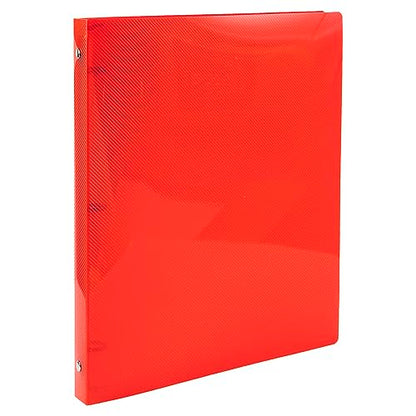 JAM PAPER Plastic 0.5 inch Binder - Red 3 Ring Binder - Sold Individually - color: Red, size: 0.5 inch