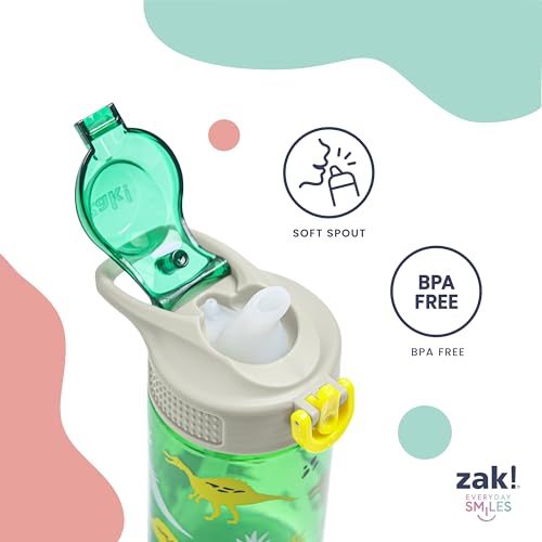 Zak Designs Bluey Sage Kids Water Bottle For School or Travel, 16oz Durable Plastic Water Bottle With Straw, Handle, and Leak-Proof, Pop-Up Spout Cover, 2-Pack Set (Bluey & Bingo) - color: Bluey & Bingo