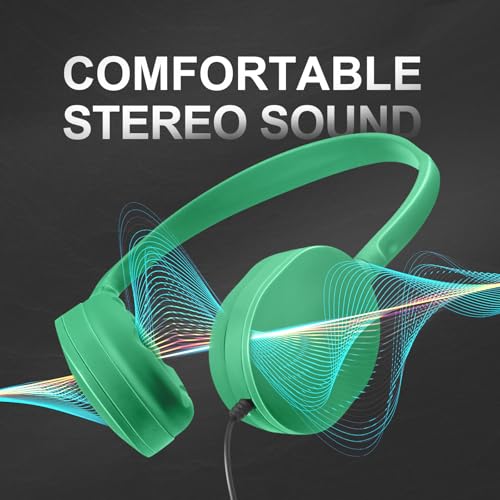 Flutesan 30 Pack Wired Headphones, Adjustable On Ear Headphones with Stereo, Earbuds for Schools, Laptop, Travel, Plane, Tablet(Multi-Colors) - color: Multi-Colors