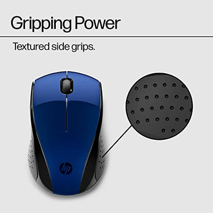 HP X3000 G3 Wireless Mouse - Blue, 15-Month Battery, Side Grips for Control, Travel-Friendly, Blue LED, Powerful 1600 DPI Optical Sensor, Compatible with Wins PC/Laptop, Mac, Chromebook (683N8AA#ABL) - color: Blue