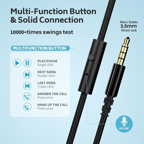 AILIHEN 10-Pack Kids Headphones with Microphone for Classroom, Black | K-12 School Students Use, Online Learning & Library, 3.5mm Jack, Durable, Foldable, Comfortable, Chromebook & Computer - color: Black