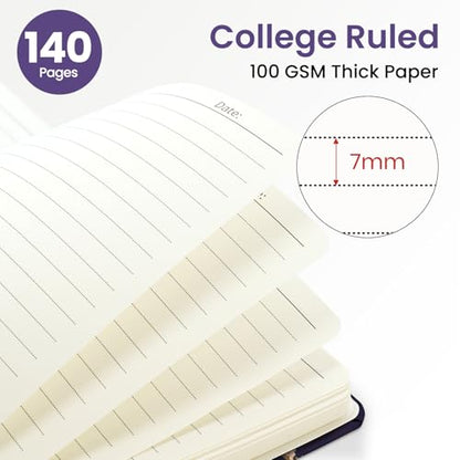 ZOTIA Lined Spiral Journal for Women, A5 Aesthetic Hardcover Notebook for Work, School & Note Taking, Pretty College Ruled Journal, 140 Pages, 6" x 8", Quiet Bloom - color: C-Quiet Bloom