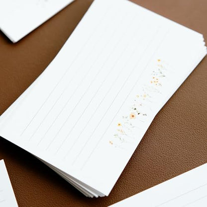 Wild Flower Index Cards by Pure Print and Design | Floral Flash Cards Perfect For Study Sessions & Learning | 100 Cards of Premium Quality with 5 Different Designs | Wild Flower | 3x5 inches - color: Wild Flower