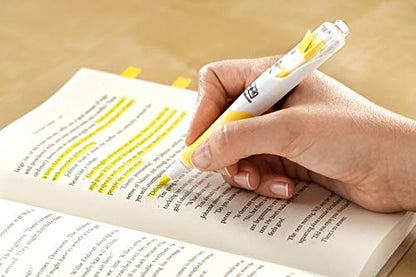 Post-it Flags + Highlighter, 3 Pack, 50 Color Coordinated Flags/Highlighter, Yellow, Pink, Blue (689-HL3) - style: 1 Pack