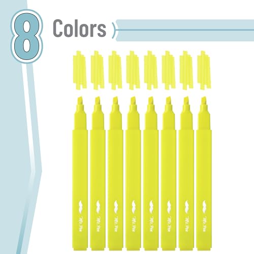 Mr. Pen- Yellow Aesthetic Bible Highlighters No Bleed Through, 8 pcs | Chisel Tip, Cute Highlighter for Journaling Supplies and School Accessories, Bible Highlighters and Pens No Bleed