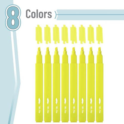 Mr. Pen- Yellow Aesthetic Bible Highlighters No Bleed Through, 8 pcs | Chisel Tip, Cute Highlighter for Journaling Supplies and School Accessories, Bible Highlighters and Pens No Bleed