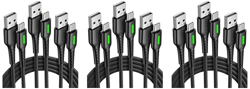 INIU USB to C Cable, 9 Packs 3.1A [6.6ft*2+1.6ft] USB A to USB C Fast Charging Cable, Braided Type C Phone Charger Cord for iPhone 15 Pro Max Samsung Galaxy S21 S20 S10 S9 Google Pixel LG Android - size: 9 Packs