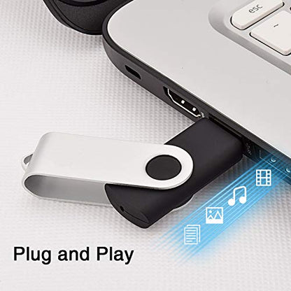 Wholesale Bulk 2GB USB Flash Drives 50 Pack, KOOTION Thumb Drive Flash Drives Swivel Memory Stick 2G USB Stick, Black 50 Pcs - size: 2GB, style: Black-50 Pack