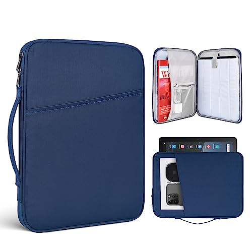 9-11 Inch Tablet Carrying Sleeve Case for Amazon Fire Max 11 2023/10.1" Fire HD 10 Plus Kids Pro,iPad 11th/Pro M5 M4/Air M4 M3 M2 11"/Samsung Galaxy Tab S9 S8 S7 11" Protective Bag with Handle(Blue) - color: Blue, size: 9.7-11 Inch