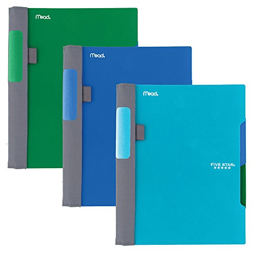 Five Star Advance Spiral Notebooks, 2 Subject, College Ruled Paper, 100 Sheets, 9-1/2" x 6", Blue, Green, Teal, 3 Pack (38640) - color: 14 Storm, size: Pack of 3