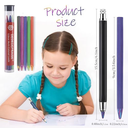 5.6MM Mechanical Pencil Lead Refills - Rainbow, Graphite - Soft, Medium, Hard - Clutch Pencil Refills - 5 PCs - color: Rainbow 5.6mm Refills - 5 pcs