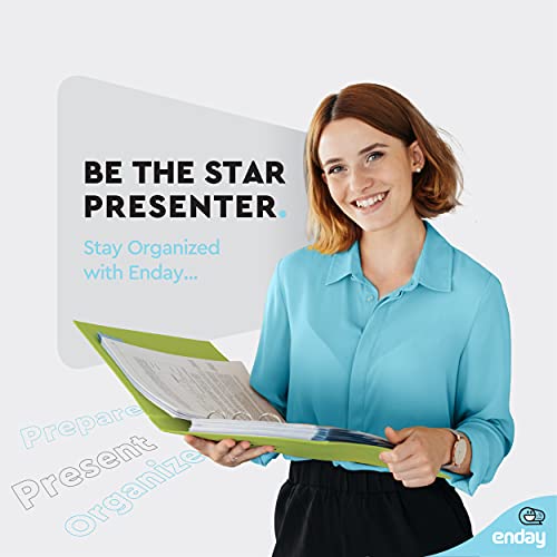 Enday 3 Ring Binder 1.5 Inch, Green Heavy Duty Three Ring Binder, 325 Sheets Capacity - 1.5 Inch Binder for Home School and Office - color: Green, size: 1.5-Inch