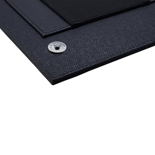 Case-it Folio Padded Laptop Sleeve | Faux Leather | Holds Up to 15 Inch Laptop | Microfiber Lined Gusseted Pocket | Internal Elastic Pocket | Laptop Protector | LAP-101-LL Black - color: LAP-101-LL-BLACK, size: 1 Pack