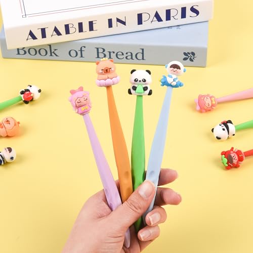 24 Pcs Cute Animals Bobblehead Eraser for Pencils Kawaii Erasers Cute School Supplies Fun Cartoon Erasers Back to School Supplies Birthday Classroom Gifts - color: Style 3