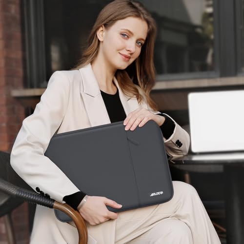 MOSISO Laptop Case 13.3 inch, 13-13.3 inch Laptop Sleeve Compatible with MacBook Air/Pro 13/Pro 14 M5 M4 M3 M2 M1, HP Dell ASUS Lenovo,Polyester Vertical Computer Sleeve Bag with Pocket, Dawn Gray - color: Dawn Gray, size: 13.3 inch