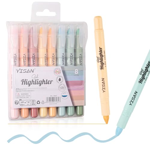 YISAN Bible Highlighter, 8 Pastel Colors | Dry Highlighter, No Bleed, 70627 - color: Pastel