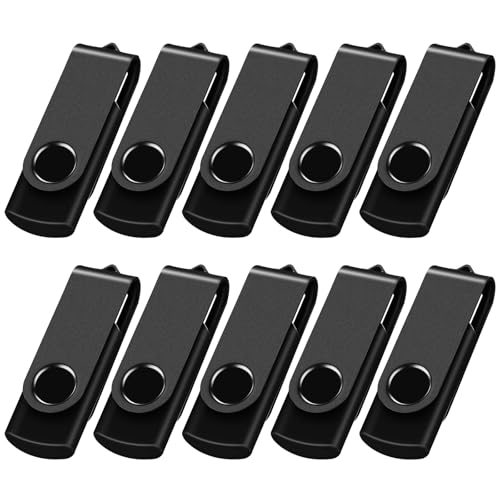512MB USB Flash Drive 10 Pack, AreTop Premium USB2.0 Thumb Drives Bulk | [ NOT 512GB ] USB Pendrive Memory Stick Jump Drive 10 Pack Flash Drives Bulk for Date Storage (10PCS 512MB, Black) - size: 512MB, style: 10P-Black-B