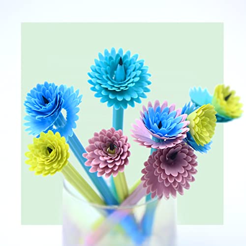 Flower Shaped HB Pencils for Kids, Cute School Supplies, 12 Count | Unique Petal-Like Shavings Design, Encourages Creative Learning, Classroom Prizes, Birthday Gifts, Party Favors - style: Flower Pencils