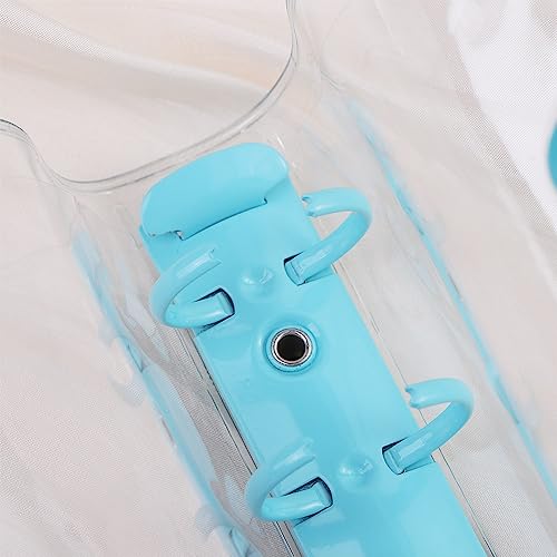 Leadigol 4-Piece Mini Transparent 3-Ring Binder Covers - Soft PVC Notebook Protector - Photo Album & Loose-Leaf Pages