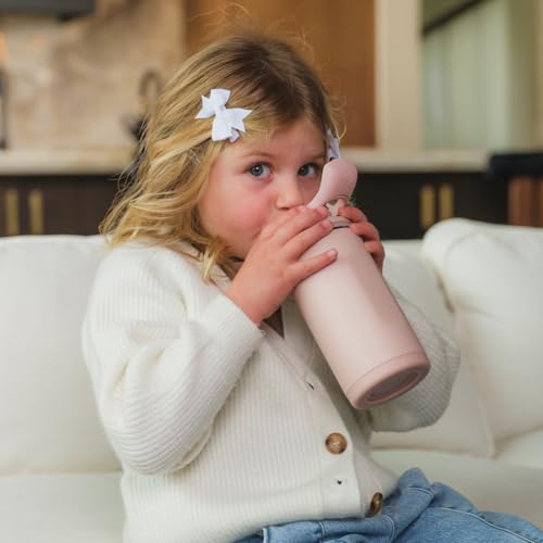 HydroJug Ease2o 14oz Kids Water Bottle with Straw & Chug Lid, Dusty Rose - color: Dusty Rose