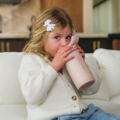 HydroJug Ease2o 14oz Kids Water Bottle with Straw & Chug Lid, Dusty Rose - color: Dusty Rose