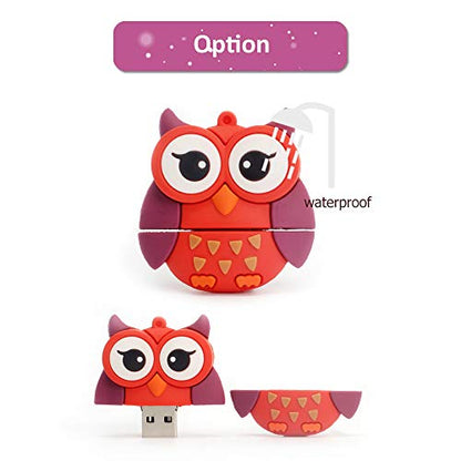 Cute Animal Shape USB Flash Drive Memory Stick Thumb Drive (16GB, Owl) - color: Owl, size: 16GB
