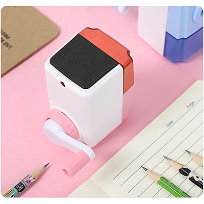 Pencil Sharpeners Manual Sharpener Desktop Colored Pencil Sharpener Handheld Children Kids Gift School Stationery Office Students Supplies (Blue)