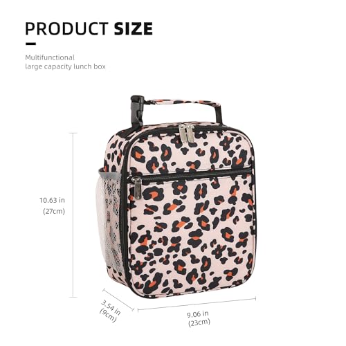 Lovoeo Lunch box Lunch bag for men women Insulated Lunchbox Lunch bags for Work Picnic Travel (Leopard) - color: Leopard
