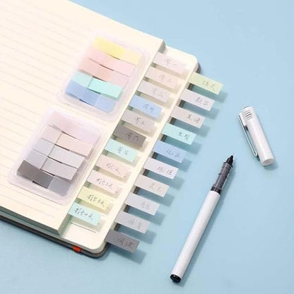 WsjiaboFux 100Pcs Grey Sticky Index Tabs,Notes Flags Writable and Repositionable File Tabs Flags for Pages or Book Markers,Reading Notes,Classify File Self-Stick Note Pads Office and School Supplies