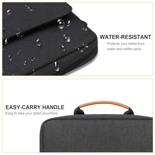 Tablet Sleeve Bag for 13 inch iPad Air (M4/M3/M2) 2026, 13 inch iPad Pro (M5/M4), 12.9" iPad Pro (6th/5th/4th/3rd Gen), Galaxy Tab S10+ S9+ with Magic Keyboard, Protective iPad Case Bag, Black - color: Black