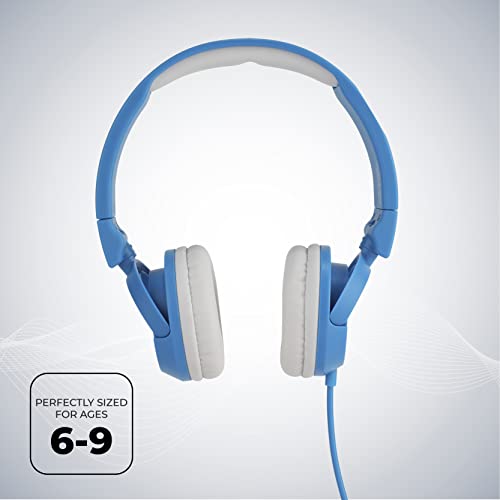 Altec Lansing Over The Ears Kids Headphones - Volume Limiting Technology for Developing Ears, Ages 6-9, Perfect for Learning from Home, Blue - style: Ages 6+