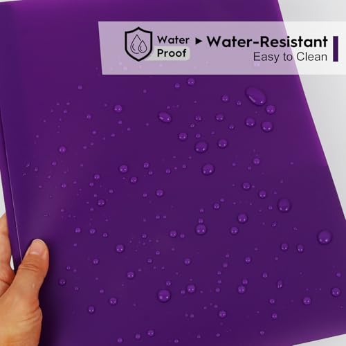 24-Pack Plastic Folders with Pockets and Prongs,2-Pocket Folders with 3 Fasteners, Holds 8-1/2" x 11" Paper for School/Office/Home, Purple - color: Purple, size: 24-Pack