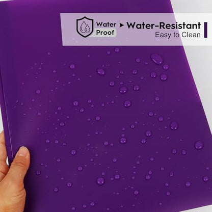 24-Pack Plastic Folders with Pockets and Prongs,2-Pocket Folders with 3 Fasteners, Holds 8-1/2" x 11" Paper for School/Office/Home, Purple - color: Purple, size: 24-Pack