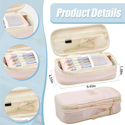 Jutom 39 Pcs Aesthetic Book Annotation Kit Highlighter with Case Bag Gel Pen Transparent Sticky Note Taking Bible Supplies(Pink,Cute Style) - color: Pink, style: Cute Style