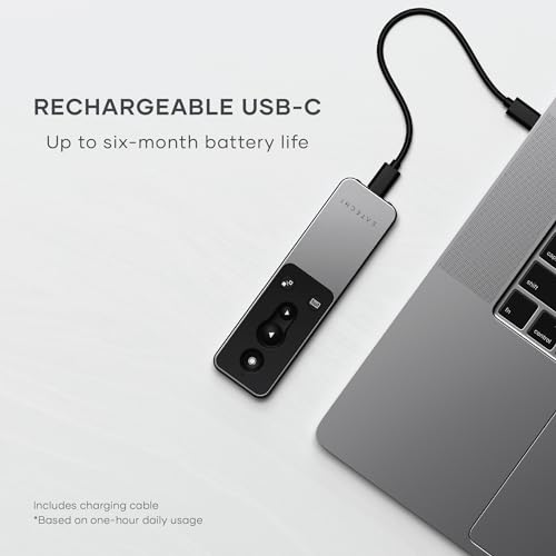 Satechi Bluetooth Remote Control, R2 Multimedia Remote Control in Presentation & Media Mode, for MacBook Air/Pro/Neo, iPad Air/Pro, Not Compatible with Windows 10/11
