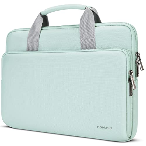 DOMISO 14 inch Laptop Case Sleeve Protective Cover Compatible with MacBook Air 15 M4 M3 M2,MacBook Pro,14-15 inch HP Dell ASUS Lenovo Chromebook,Waterproof Computer Bag with Handle,Mint Green - color: Mint Green, size: 14 inch