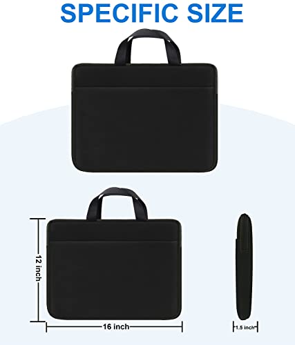 Laptop Sleeve Case 15.6 inch, Durable Travel Laptop Bag HandBag Shockproof Protective Computer Cover Carrying Bag Briefcase for 15" 15.6" HP Asus Acer Dell Lenovo Laptop Notebook Ultrabook, (Black) - color: Black, size: 15.6 inch