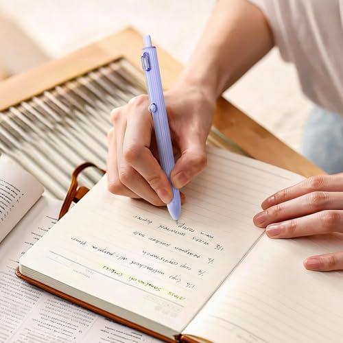 Ddaowanx Gel Pens,5Pcs Fine Point Smooth Writing Pens with Textured Silicone Pen Sleeve into a Sensory ADHD Tool,0.5mm Quick Dry Black Ink for Journaling,Writing,Note Taking,Office&School Supplies - color: Candy