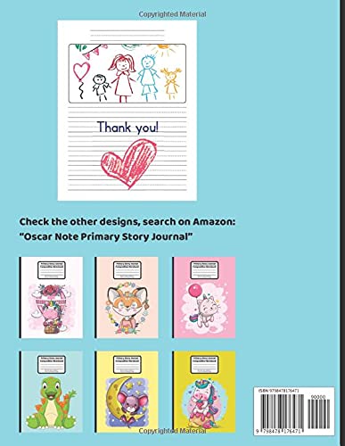 Unicorn Primary Story Journal Composition Notebook With Picture Space Grades K-2: Kindergarten Hand Writting Practice Book, Dotted Midline with Drawing Area, Practice Draw and Write